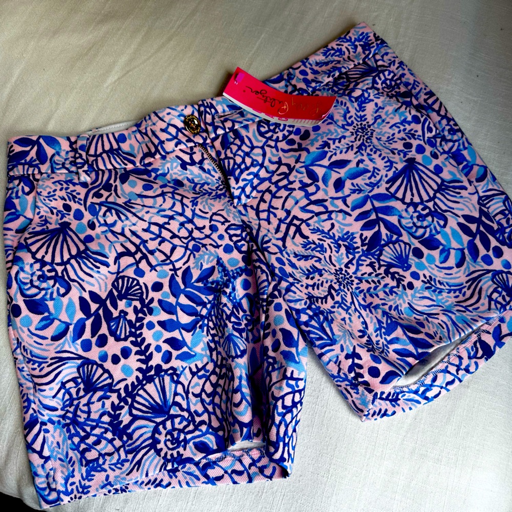 Lilly Pulitzer High Tides Good Vibes Jayne Knit Short Sz 4 NWT